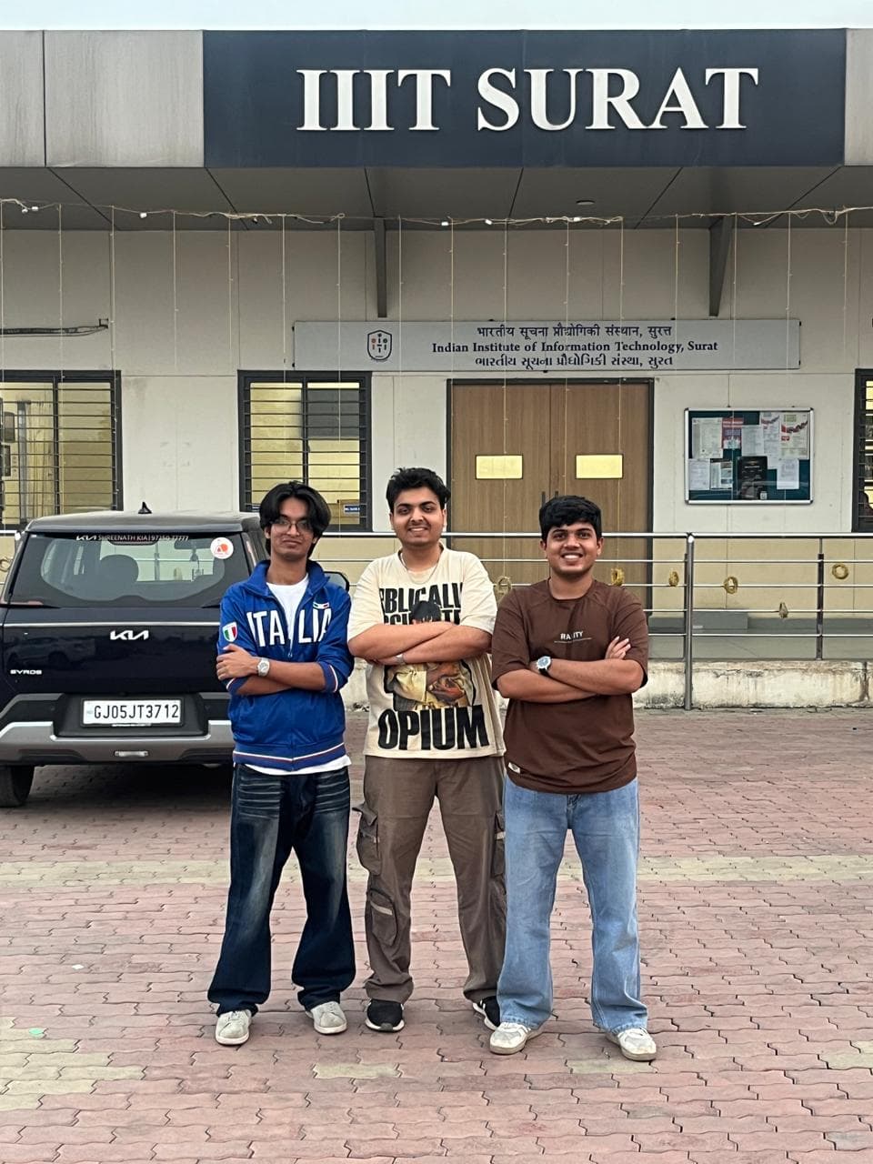Team in front of IIIT Surat