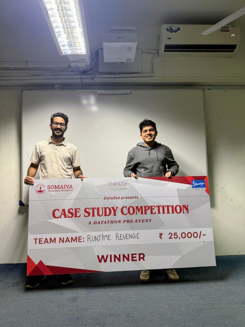 Team with the winner's certificate at the Spotify case study